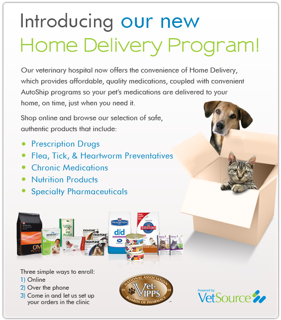 Introducing VetSource Home Delivery from Exclusively Cats Veterinary Hospital - Veterinarians serving the Detroit area, including Waterford, White Lake, Clarkston, West Bloomfield, Flint, Brighton MI, northern Ohio and Windsor, Canada.